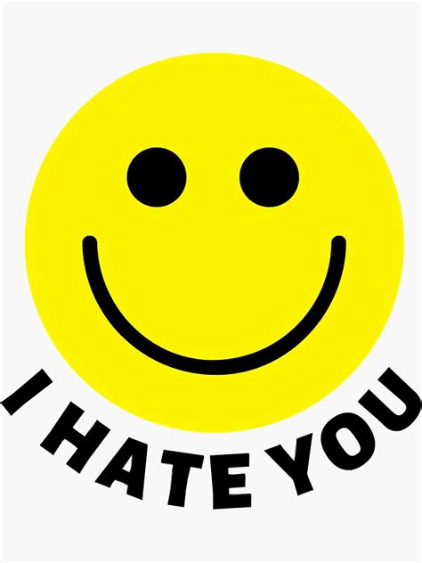 "I Hate You Emoji Sarcastic Funny emoji" Sticker for Sale by TokiTShirt | Redbubble