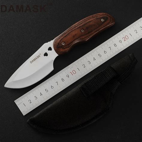 DAMASK Fixed Blade Knife Outdoor Diving Hunting Knife Survival Camping ...