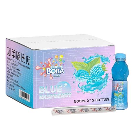 Popping Boba Blue Raspberry Drink 500ml 12 Pack – Online Wholesaler ...