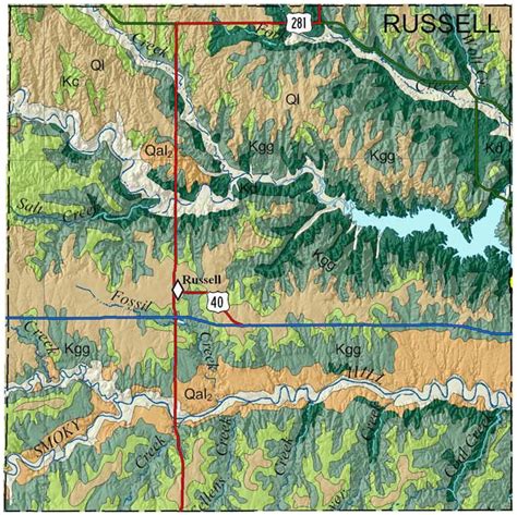 KGS--Geologic Map--Russell