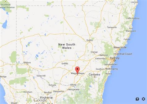 Where is Wagga Wagga on map of New South Wales