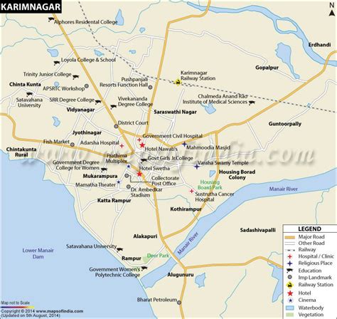 Karimnagar City Map | Map, Geography map, City