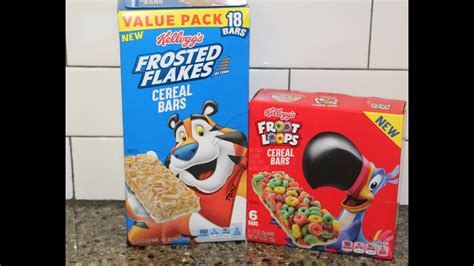 Kellogg’s Cereal Bars: Frosted Flakes & Froot Loops Review - YouTube