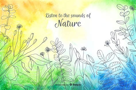 Free Vector | Abstract background with quote about nature