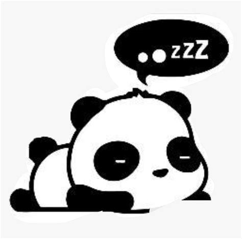 #sleepy #panda #freetoedit, HD Png Download , Transparent Png Image ...