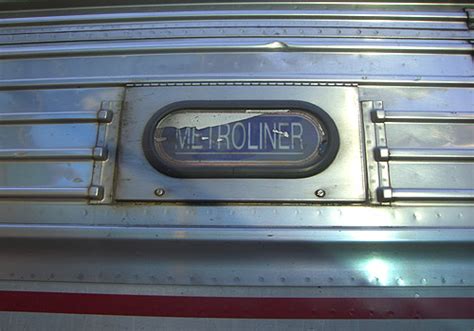 "METROLINER" was still shown on the side of Amfleet car (July 2010)