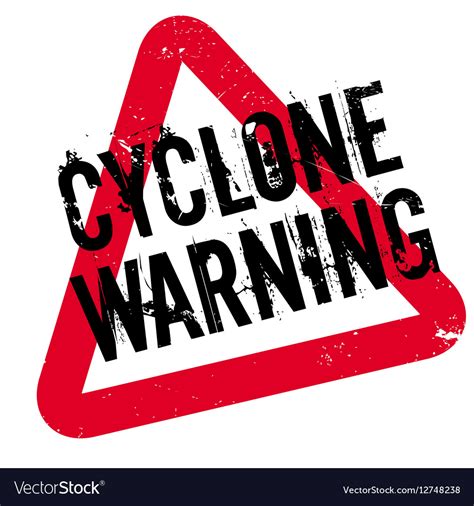 Cyclone Warning rubber stamp Royalty Free Vector Image