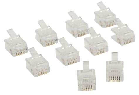 Telecom Connector RJ12 Male PVC Transparent | Videotronics E-Store