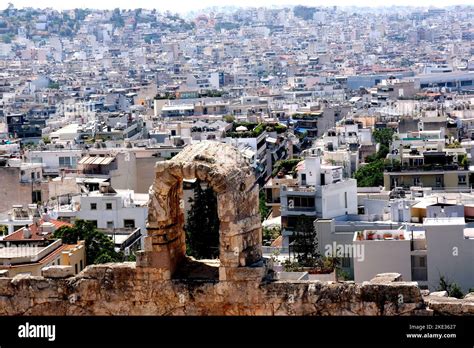 Rooftop view over Athens Greece from the Acropolis Stock Photo - Alamy