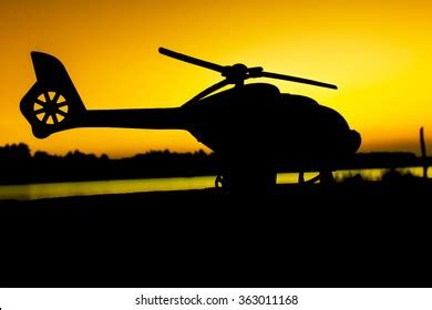 Silhouette Helicopter On Sunset Background Stock Photo 363765125 | Shutterstock