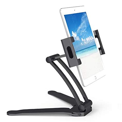 2 in 1 Wall Mount Tablet Holder Kitchen Cabinet Desktop Stand for 4.7-13" Devices Aluminum ...