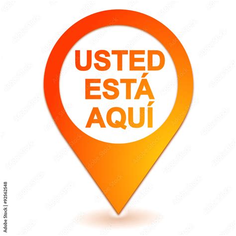 usted está aquí en la geolocalización símbolo naranja Stock Vector | Adobe Stock