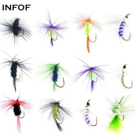 Aliexpress.com : Buy INFOF 24 piece Fly Assortment Hand Made Fly ...