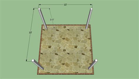 Installing the wooden posts | HowToSpecialist - How to Build, Step by Step DIY Plans