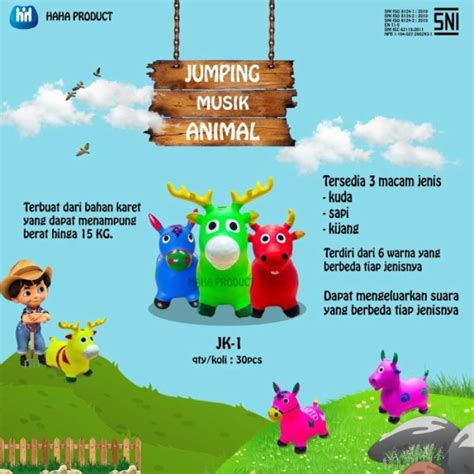 Promo animal jumping musik,kijang,sapi, kuda - pink, kijang Diskon 33% ...