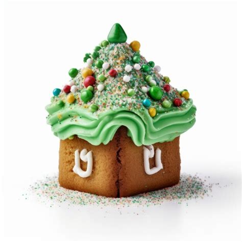 Premium AI Image | Emerald Gingerbread House With Christmas Cookie ...