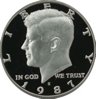 1987 S Kennedy Half Dollar Proof Value | CoinTrackers