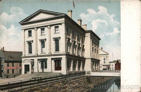 Post Office and Custom House Bangor, ME Postcard