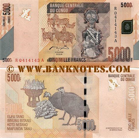 Congo Democratic Republic 5000 Francs 2005 - Congolese Currency Bank Notes, African Paper Money ...