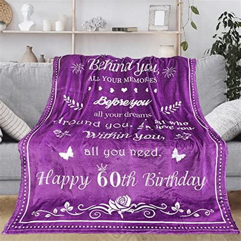 60th Birthday Gift for Women Blanket 50"x60", Gift for 60-Year-Old Women, 60th Birthday Gift ...