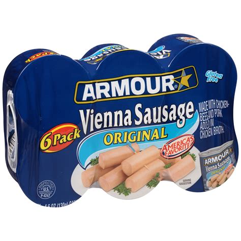 (6 Cans) Armour Original Vienna Sausage 4.6 oz - Walmart.com - Walmart.com