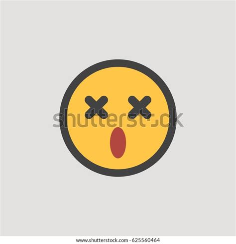 Not Ok Emotion Emoji Stickervectorillustrationicon: vector de stock ...