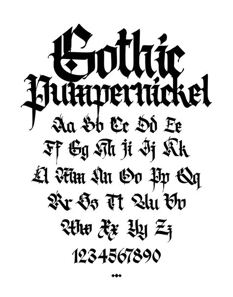 Gothic font from Latin letters. Medieval European style. 11617597 ...