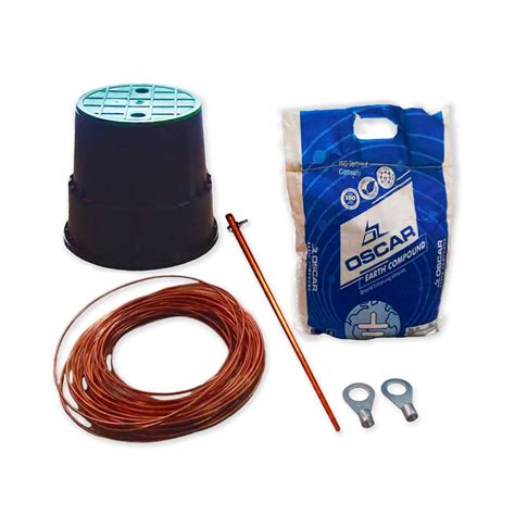 Buy Electrical Grounding/Earthing Kit (Earth Rod 4 feet + Earthing Compound 5kg + 2 Nos Copper ...