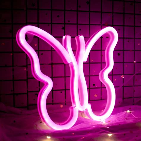 Butterfly Neon Signs Lights for Bedroom Wall Decor(Pink) – Best Quality LED Neon Sign