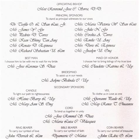 Example Of Wedding Invitation Entourage