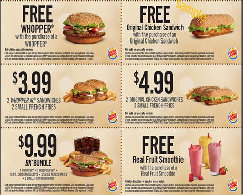 Burger King Coupons November 2014