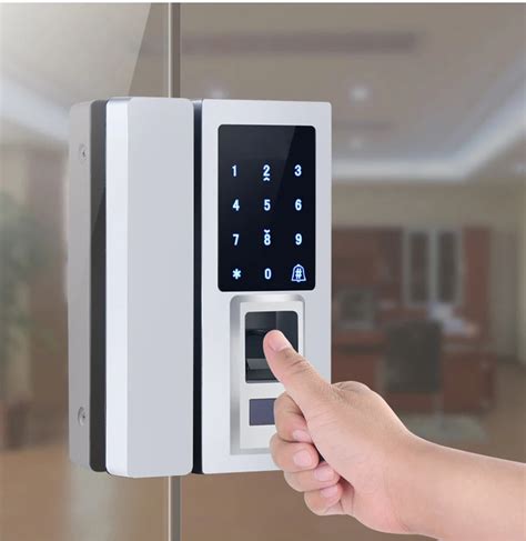 Office Biometric Fingerprint Glass Door Lock No Need Drug Hole Single Double Door - Buy ...