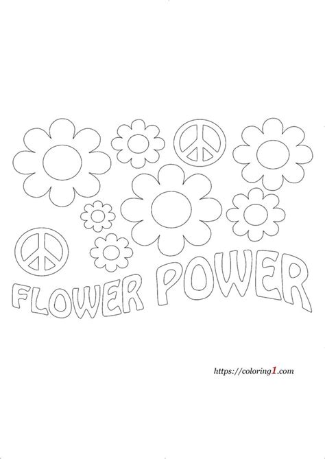 Groovy Flowers Coloring Pages