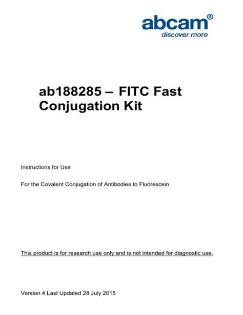 ab188285 – FITC Fast Conjugation Kit