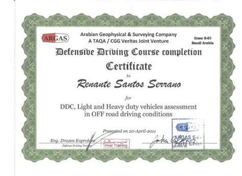 Defensive driving course certificate - Copy - Copy