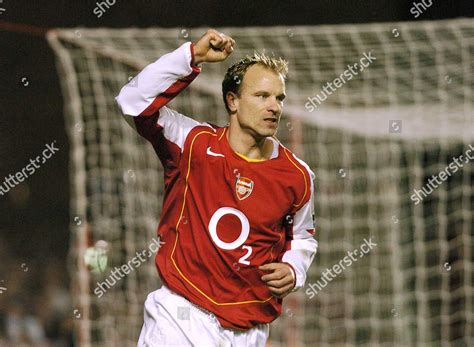 Arsenals Dennis Bergkamp Celebrates Opening Goal Editorial Stock Photo ...