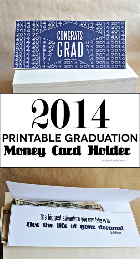 Updated Printable Graduation Money Card Holder | Graduation money, Graduation diy, Money cards