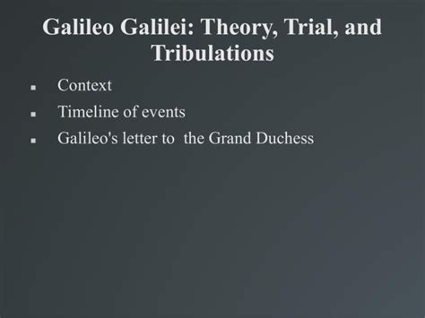 galilei trial ppt