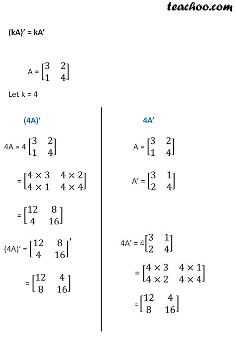 Transpose of a Matrix - in Maths - with Examples - Teachoo