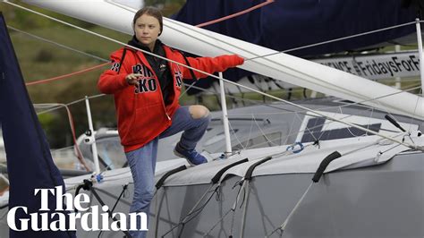 Greta Thunberg sets sail on zero-carbon Atlantic voyage - YouTube