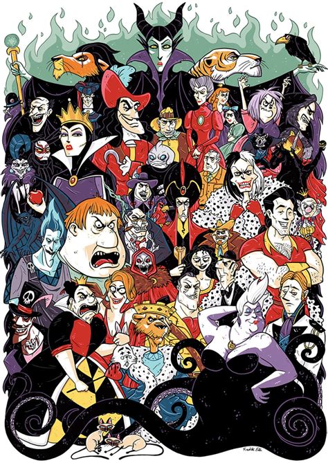 Disney Villain Poster A3 Size - Etsy Singapore