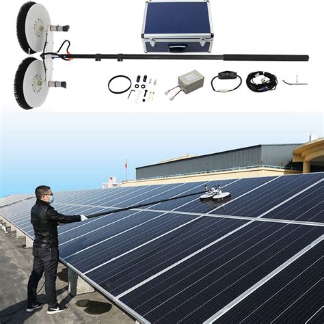 Automatic Solar Panel Cleaning Brush Outdoor Cleaning System With 20cm Water Pipe And 2 Lithium ...