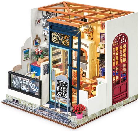 Rolife DIY Miniature Dollhouse Kit 1:24 Scale Model Bakery Diorama ...