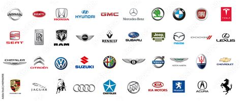 Car brands. Car brands logos. Car logo set. Toyota and Honda logo. Stock Vector | Adobe Stock