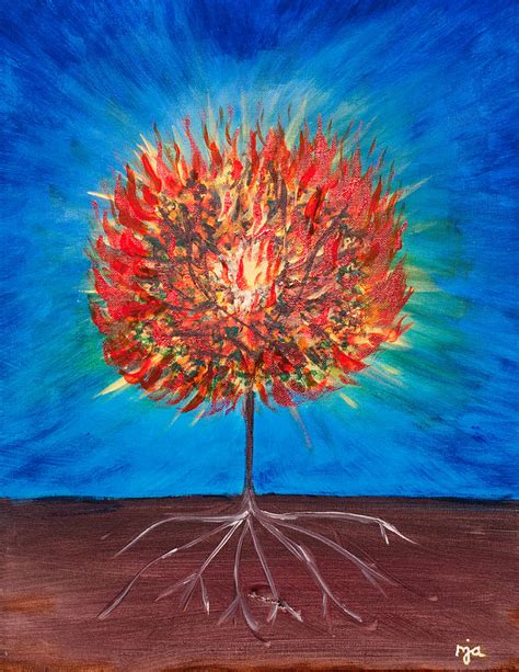 The Burning Bush Painting by Marguerite Anglin