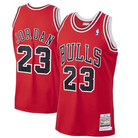 Men's Michael Jordan Bulls 23 throwback classic jersey red