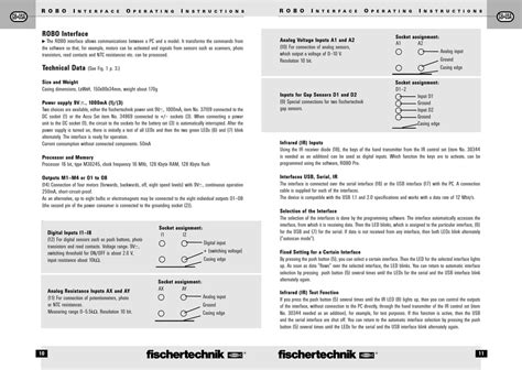 FISCHERTECHNIK ROBO OPERATING INSTRUCTIONS Pdf Download | ManualsLib