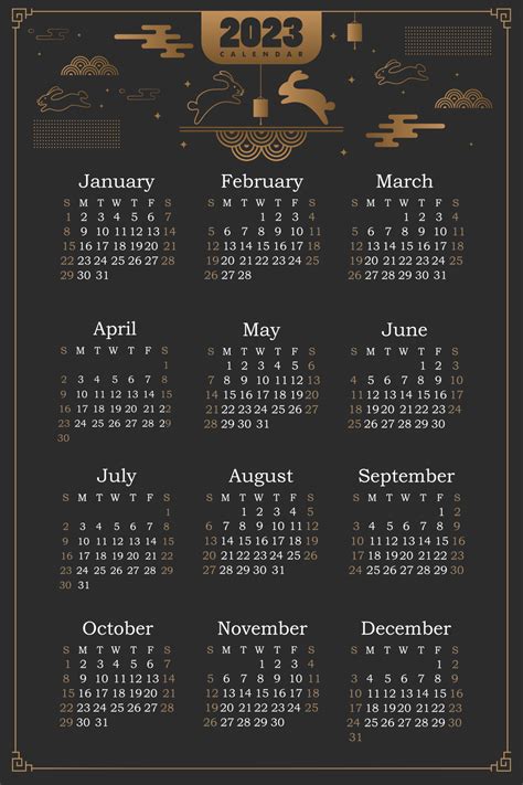 Editable 2023 Calendar - Printable Template Calendar