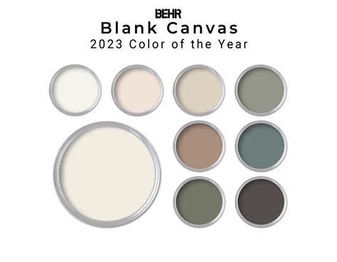 Behr 2023 Blank Canvas Paint Color Palette Whole Home Paint Colors - Etsy