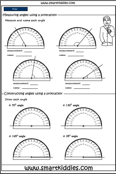 Drawing Angles With A Protractor Worksheets